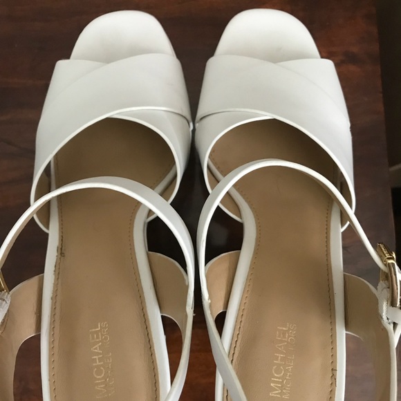 White Michael Kors heels (worn once!) - Picture 5 of 5